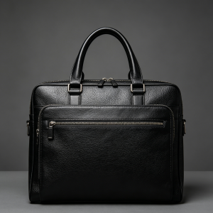 Genuine Leather Vertical 15.6 Inch Business Laptop Briefcase