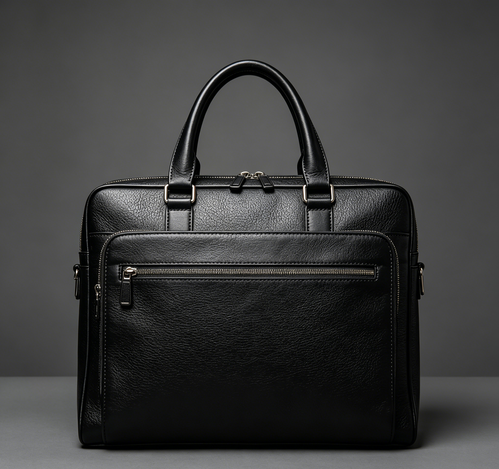 Genuine Leather Vertical 15.6 Inch Business Laptop Briefcase